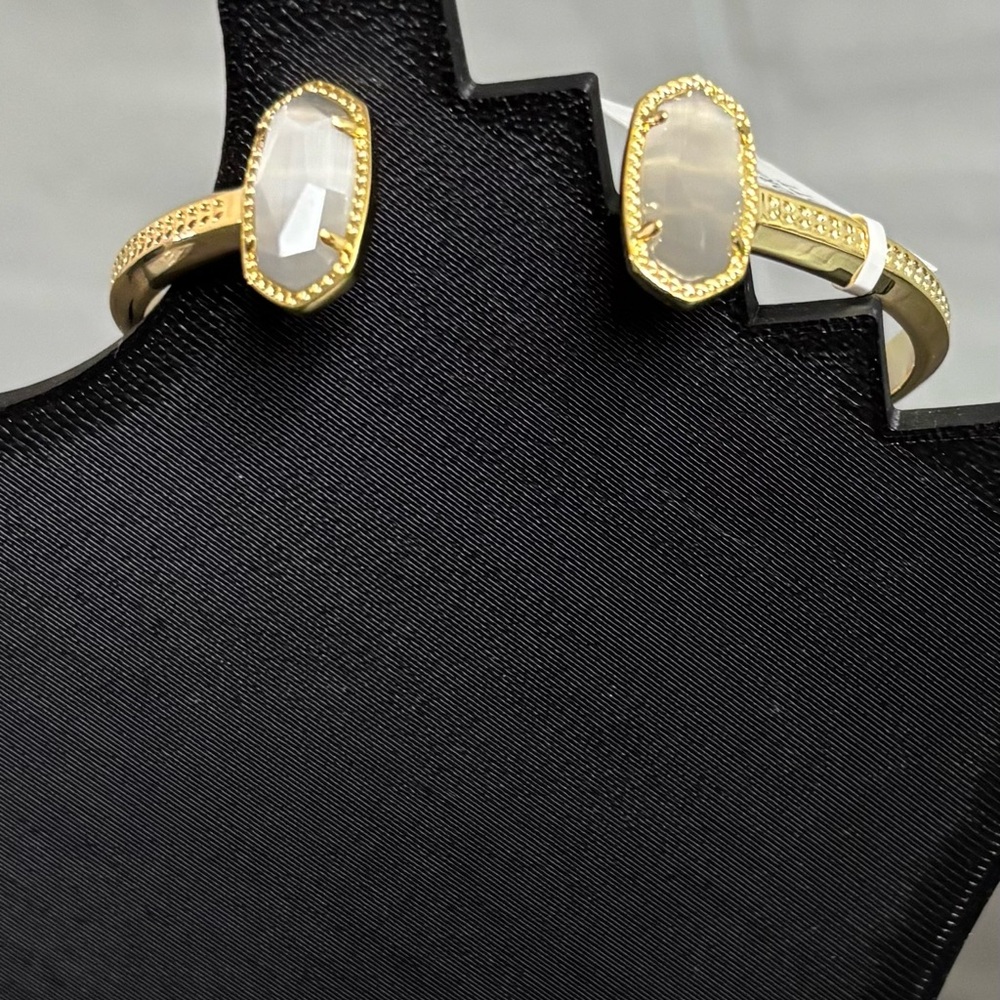 Kendra Scott Goldtone Elton Slate Cats Eye Bracelet - Picture 7 of 10